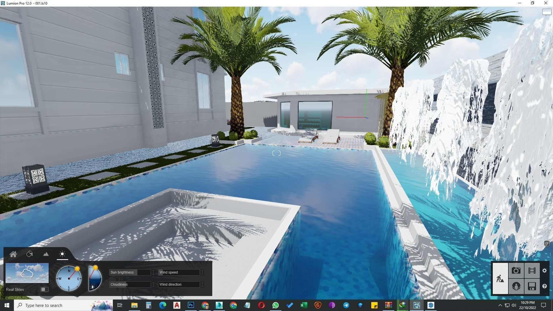 garden landscape 3D Model swimming pool 3D model_21