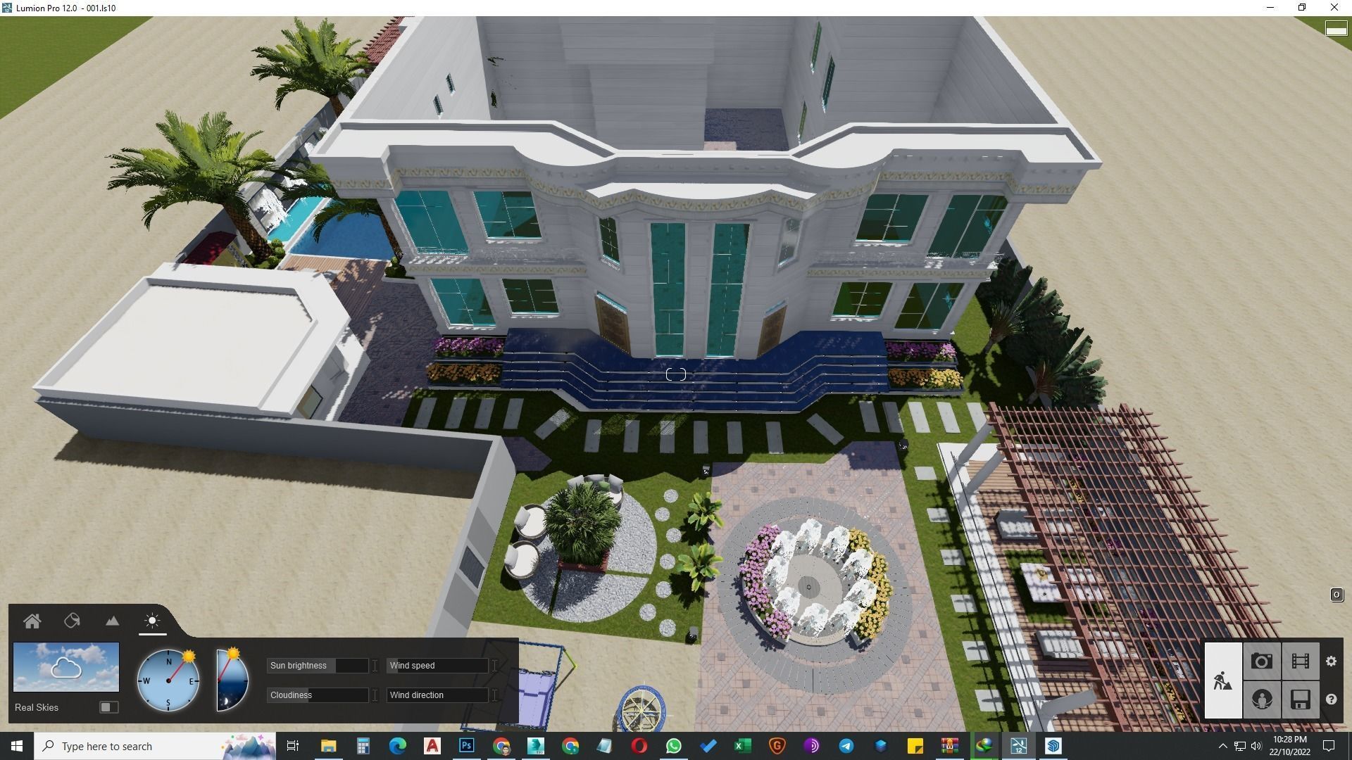 garden landscape 3D Model swimming pool 3D model_17