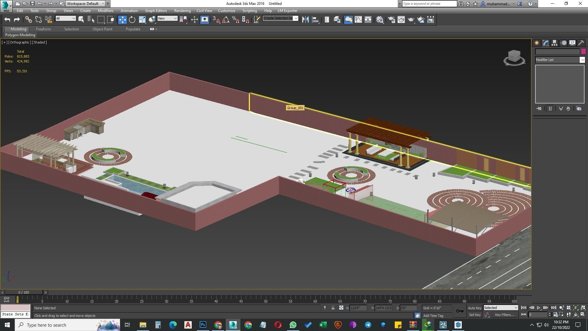 garden landscape 3D Model swimming pool 3D model_31