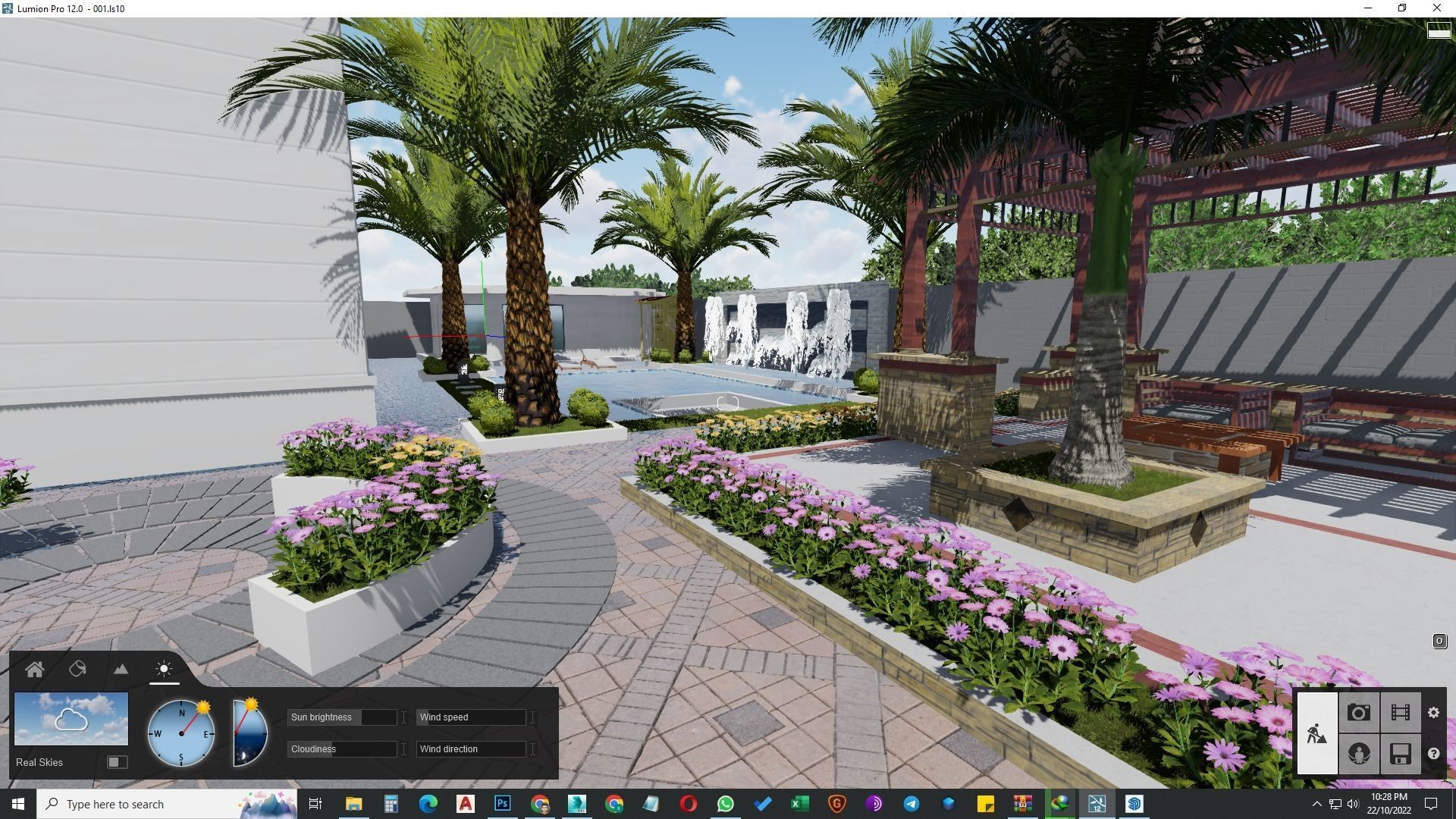 garden landscape 3D Model swimming pool 3D model_20