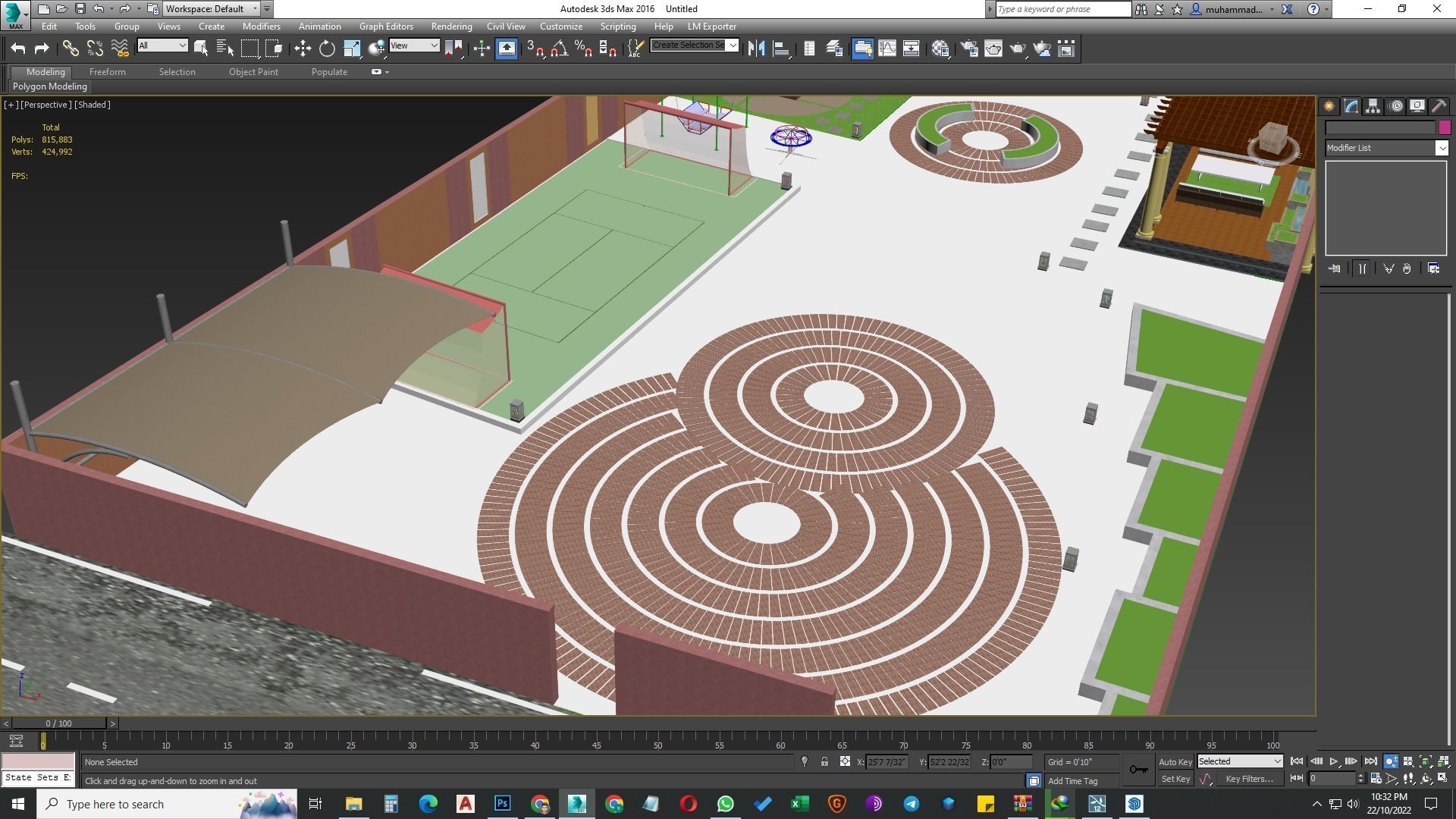 garden landscape 3D Model swimming pool 3D model_25