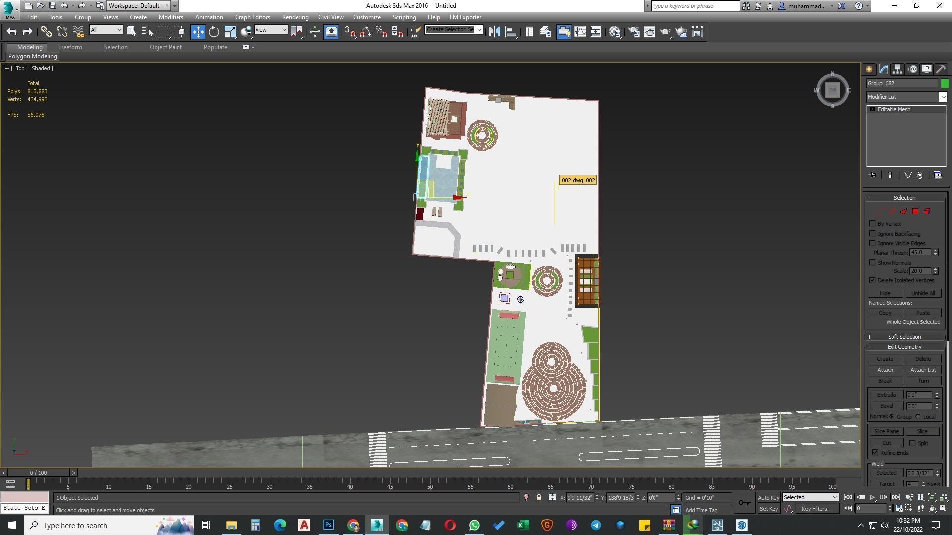 garden landscape 3D Model swimming pool 3D model_29