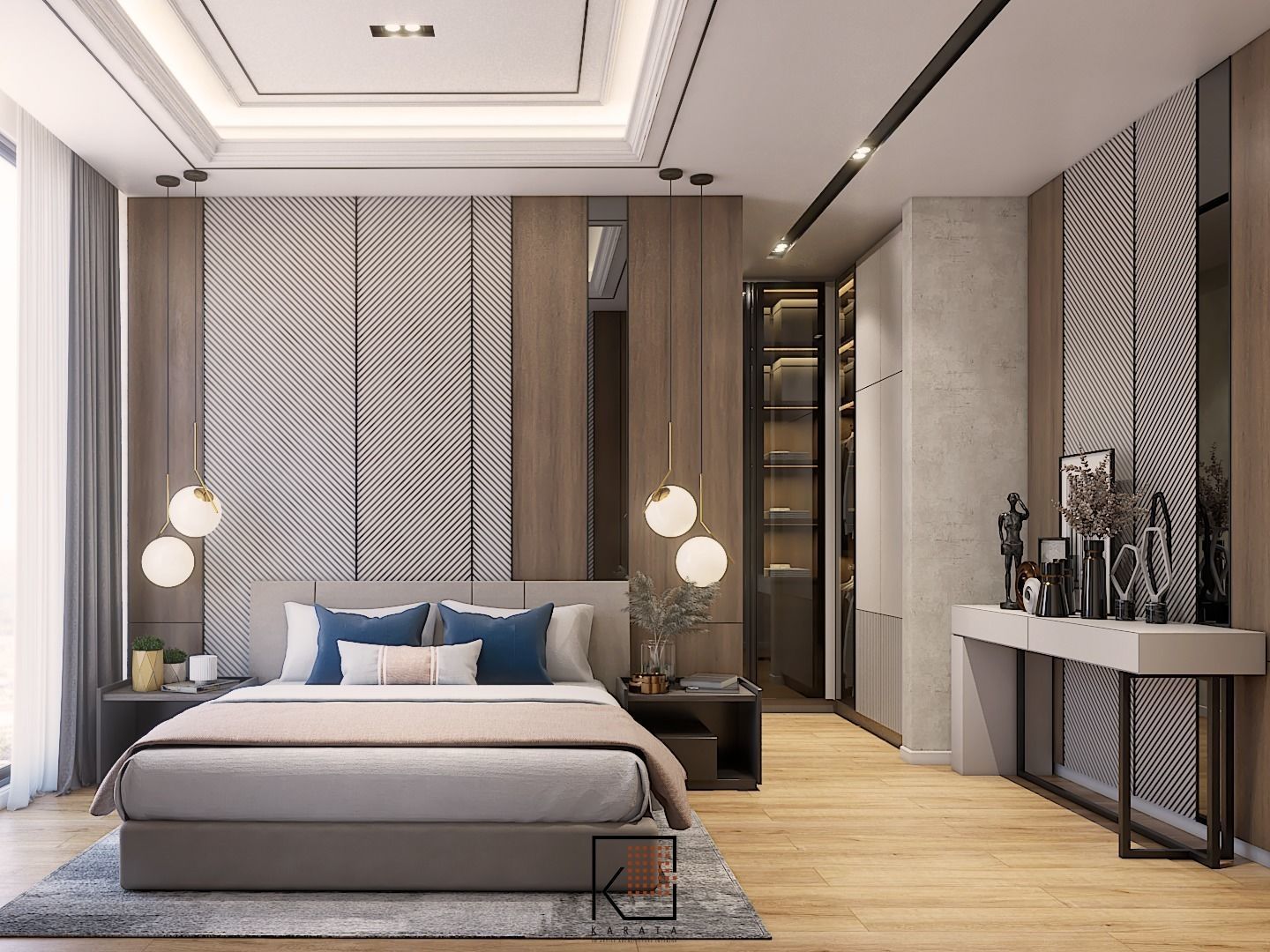 Design Bedroom Modern Lyndon 3D model_2