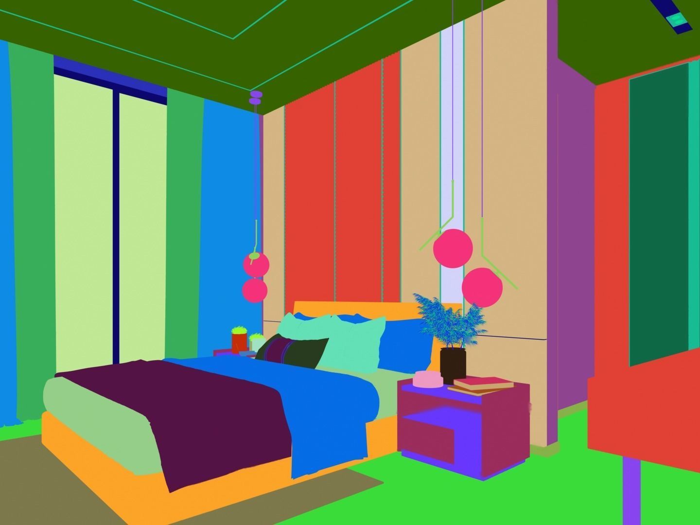 Design Bedroom Modern Lyndon 3D model_7