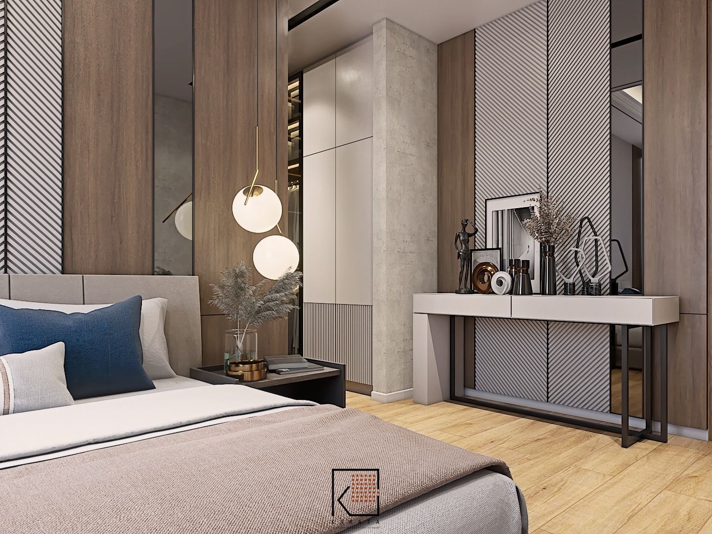 Design Bedroom Modern Lyndon 3D model_1