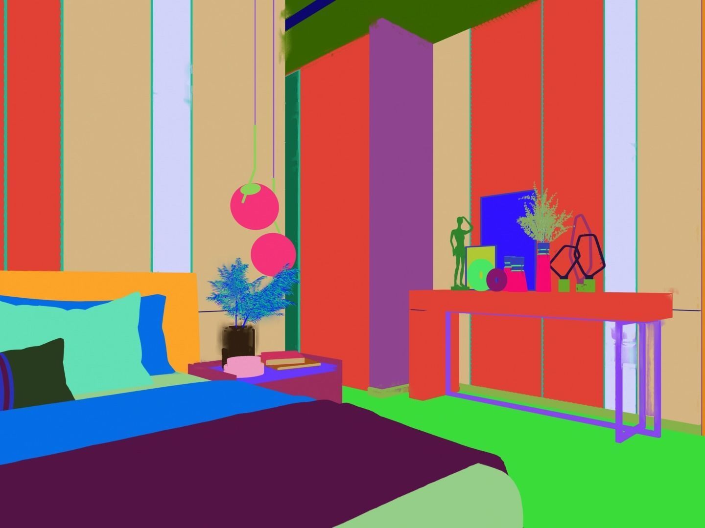 Design Bedroom Modern Lyndon 3D model_5