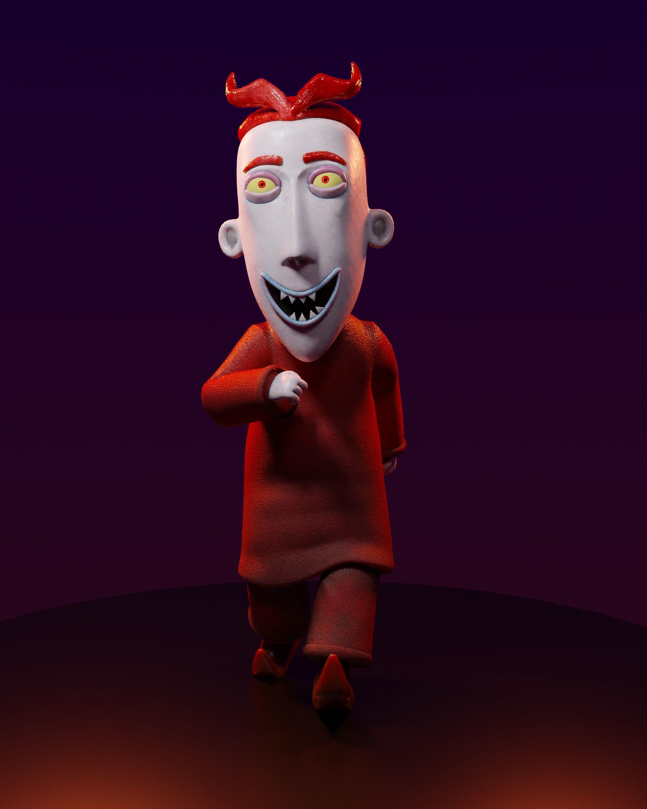 Lock - the strange world of jack Low-poly 3D model_4