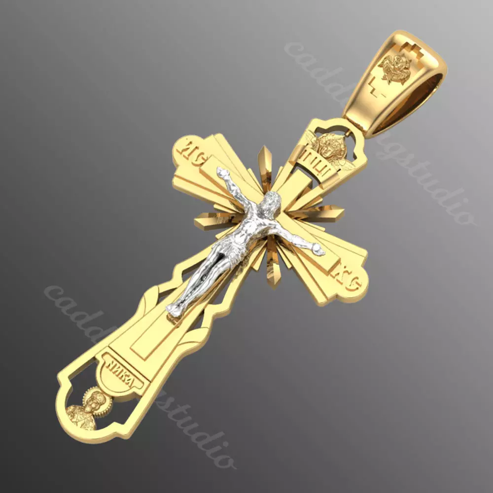 Pendant cross od43 3D print model_0