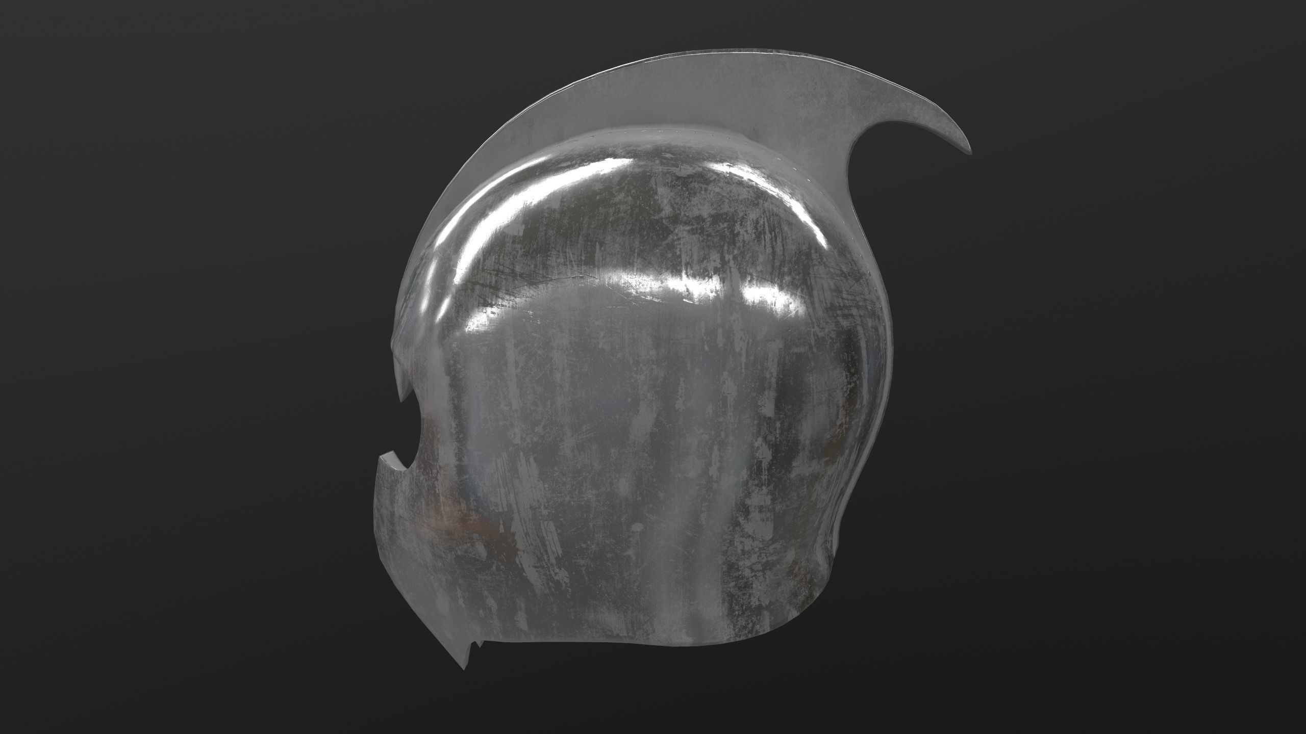 Medieval Helmet 3D Model AR VR Low-poly 3D model_5