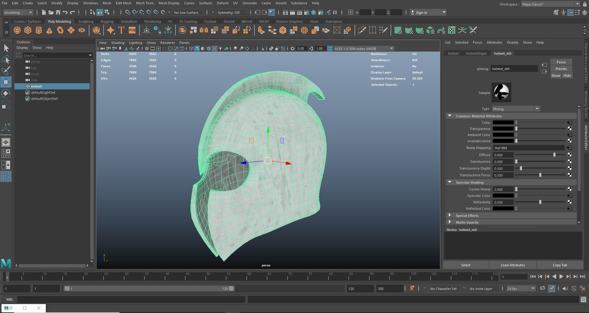 Medieval Helmet 3D Model AR VR Low-poly 3D model_15