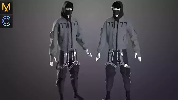 Streetwear Male OBJ mtl FBX ZPRJ