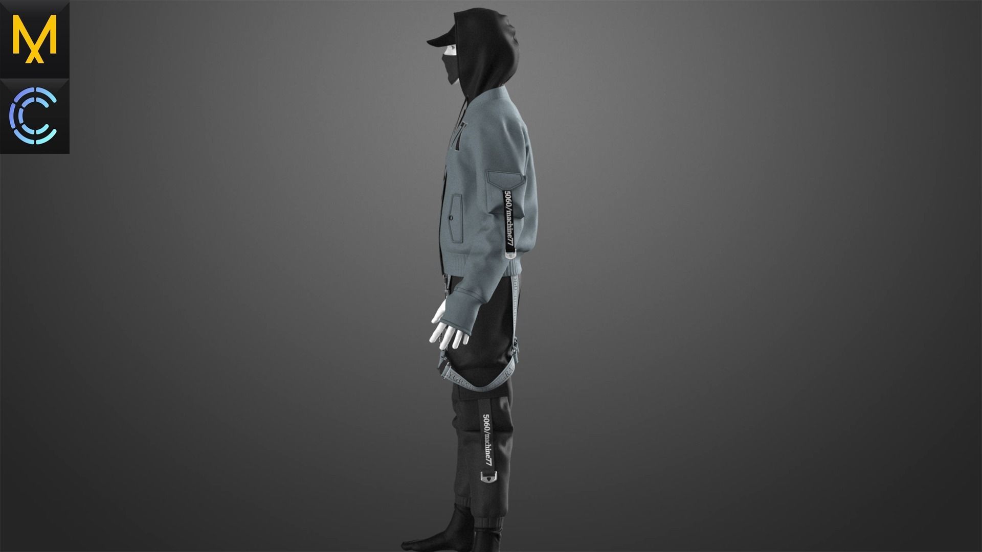 Streetwear Male OBJ mtl FBX ZPRJ 3D model_4