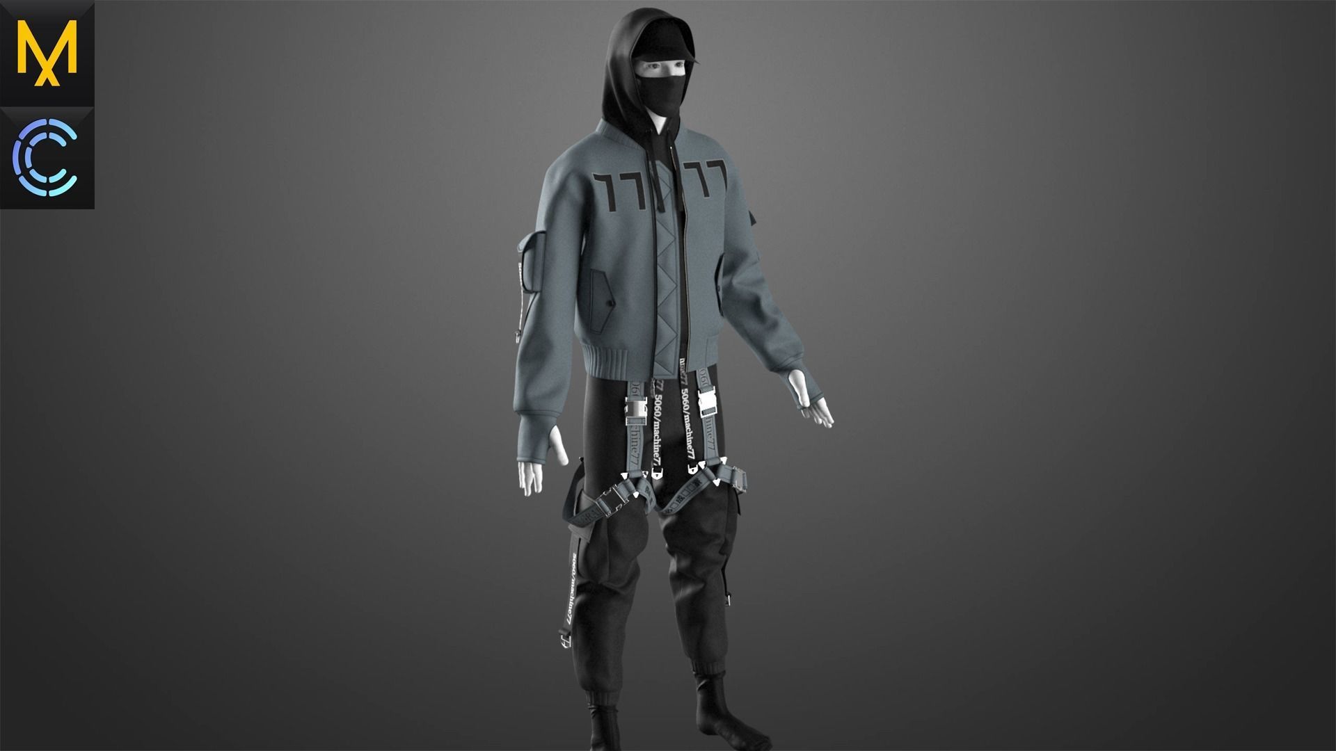 Streetwear Male OBJ mtl FBX ZPRJ 3D model_3