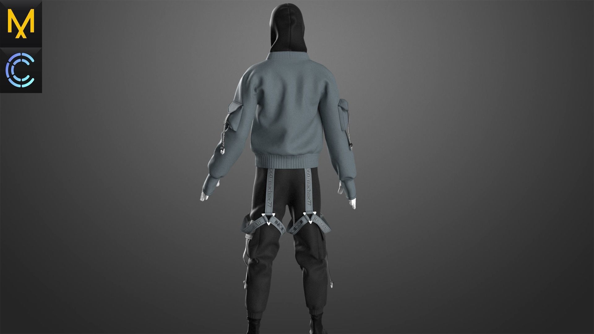 Streetwear Male OBJ mtl FBX ZPRJ 3D model_5