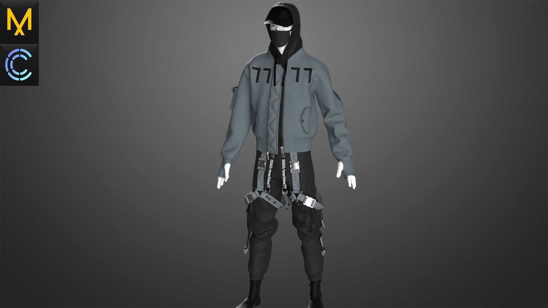 Streetwear Male OBJ mtl FBX ZPRJ 3D model_2