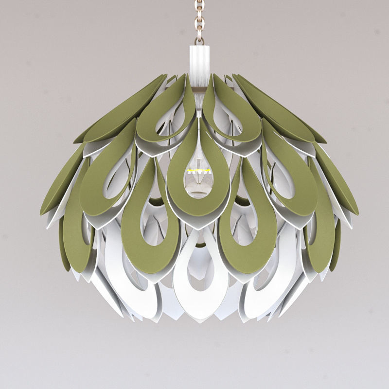 white lamp 3D model_1