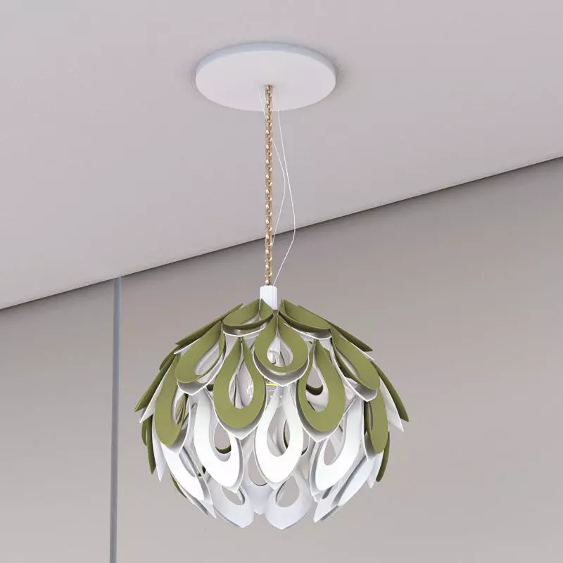 white lamp 3D model_0