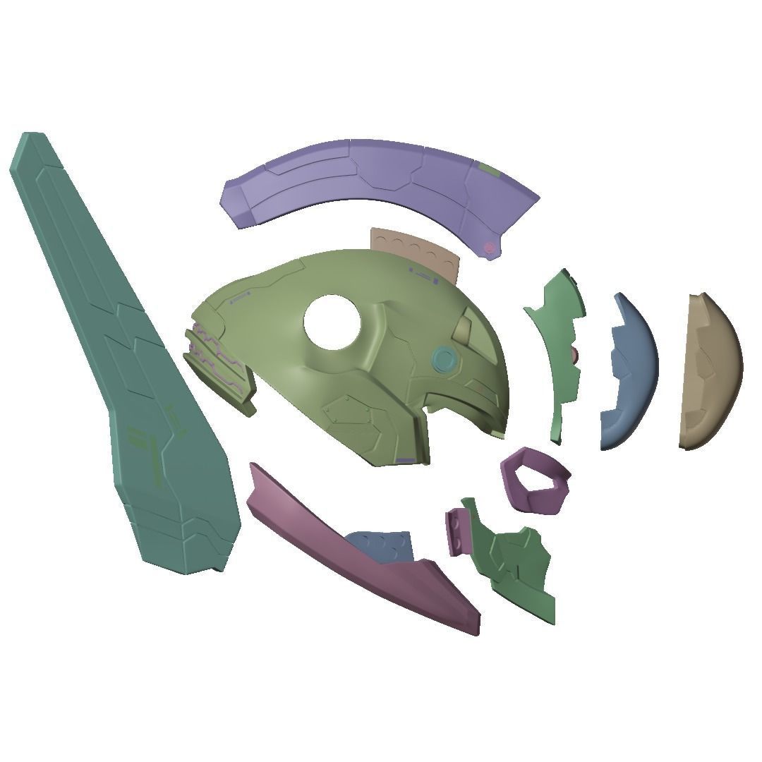  XFG-02 Lfrith Gundam for 3d printing and Cosplay 3D print model_11