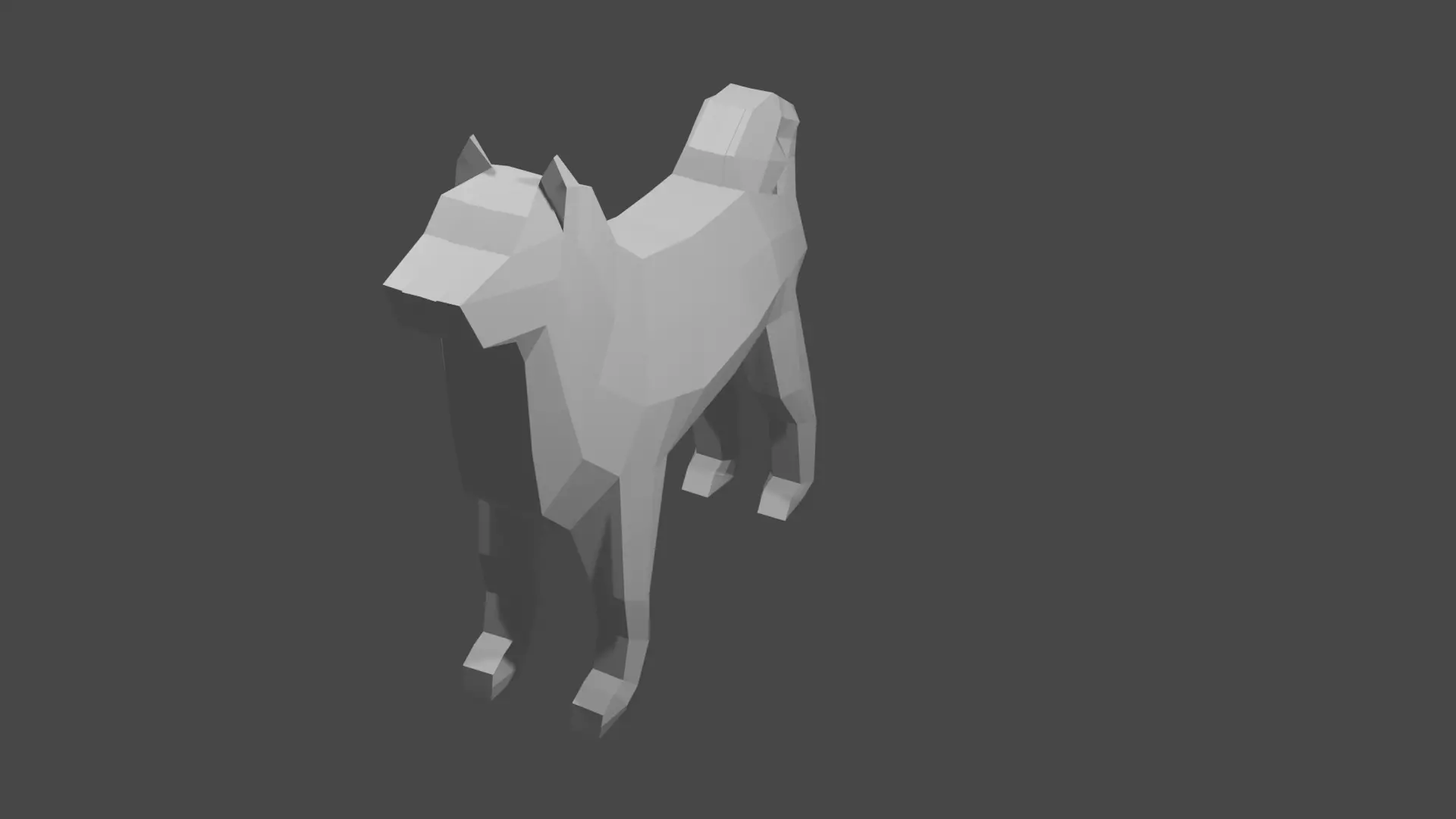 Shibu Inu Low Poly Version One 3D print model_0