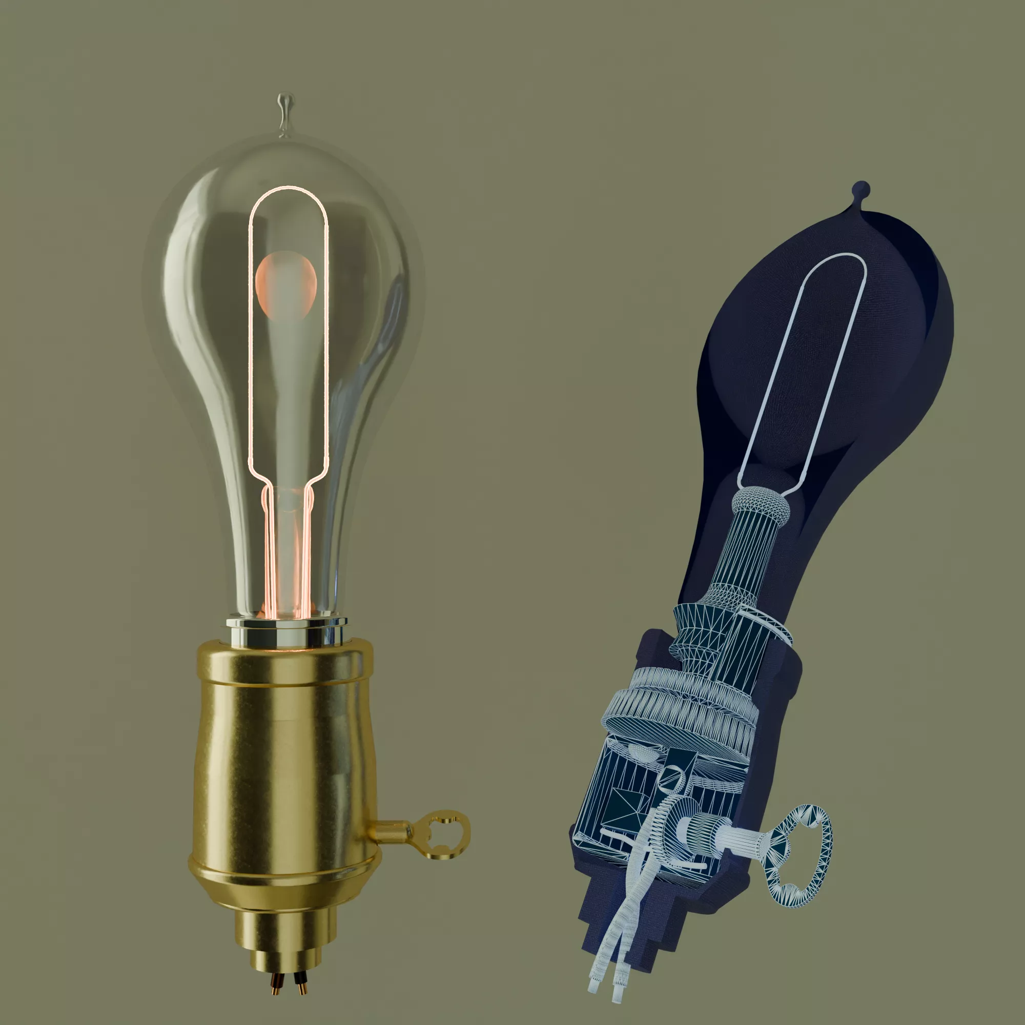 Edison lightbulb 3D model
