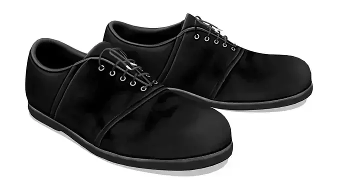 Lace Up Black Uniform Shoes