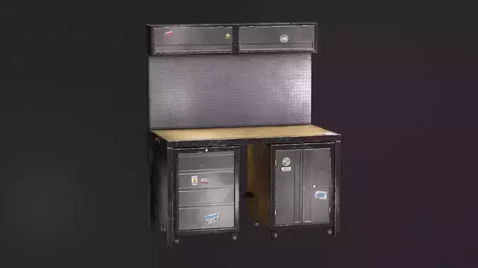 Workbench Table Low-poly 3D model