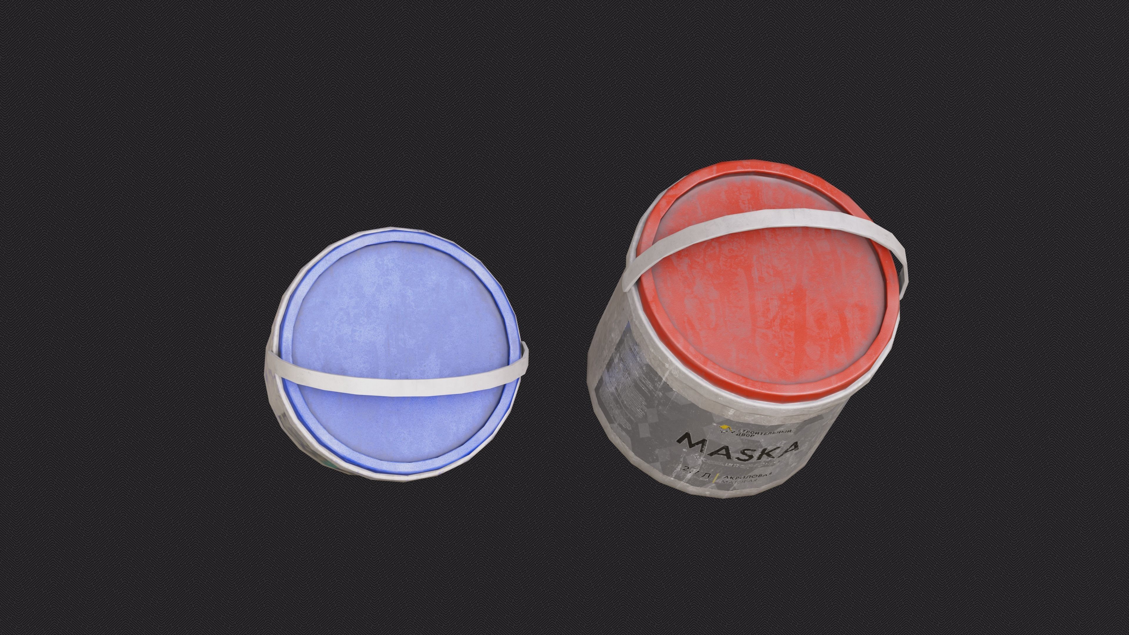 Can Of Paint Low-poly 3D model_1