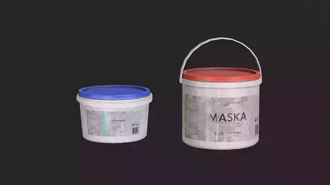 Can Of Paint Low-poly 3D model