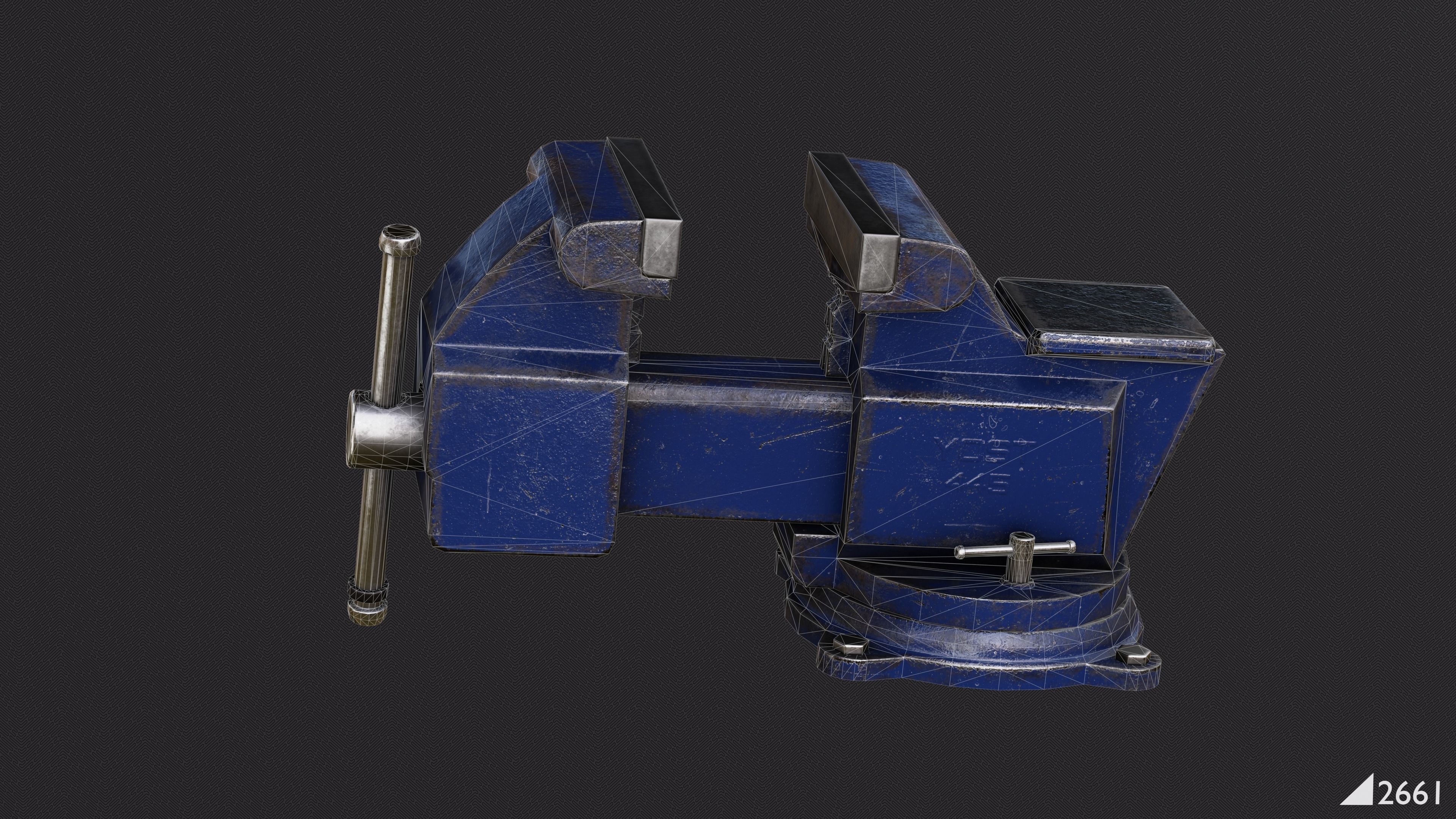 Bench Vise  Low-poly 3D model_5