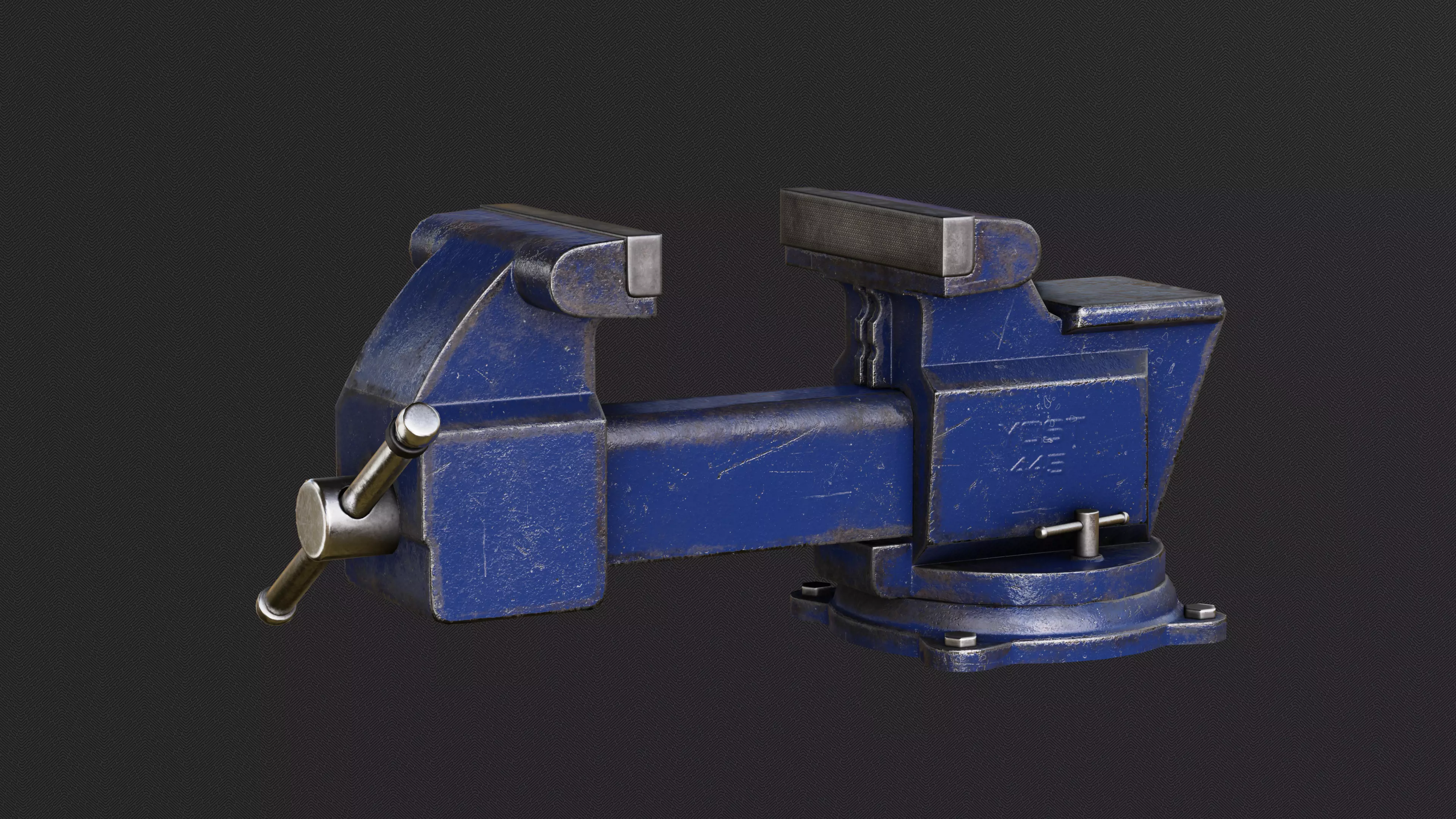 Bench Vise  Low-poly 3D model_0