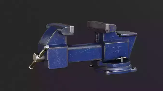 Bench Vise  Low-poly 3D model