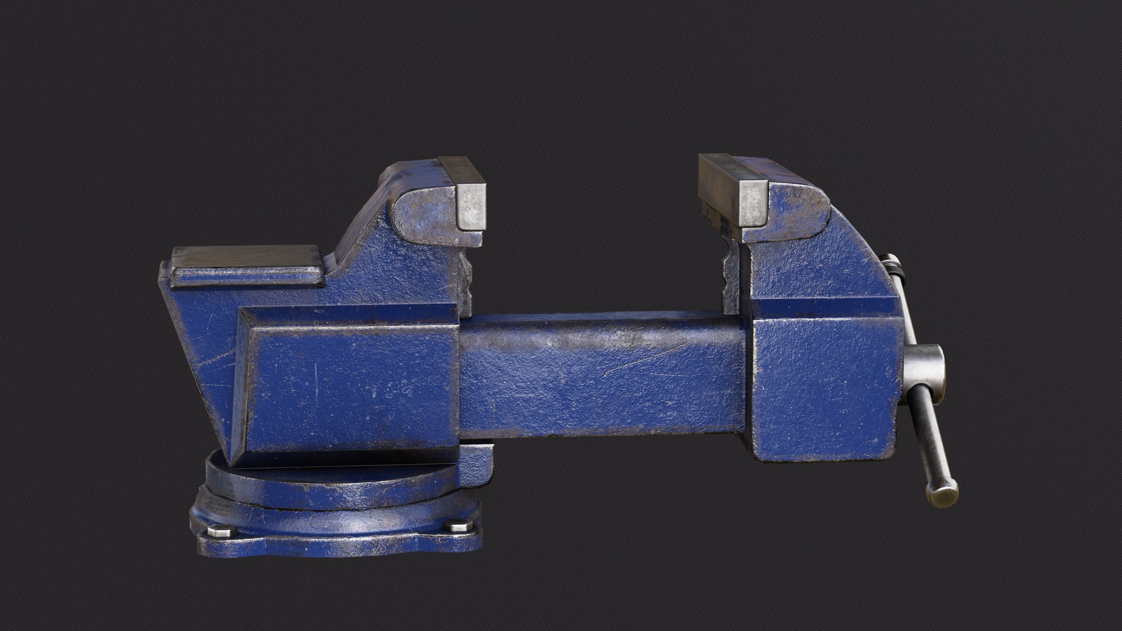 Bench Vise  Low-poly 3D model_1
