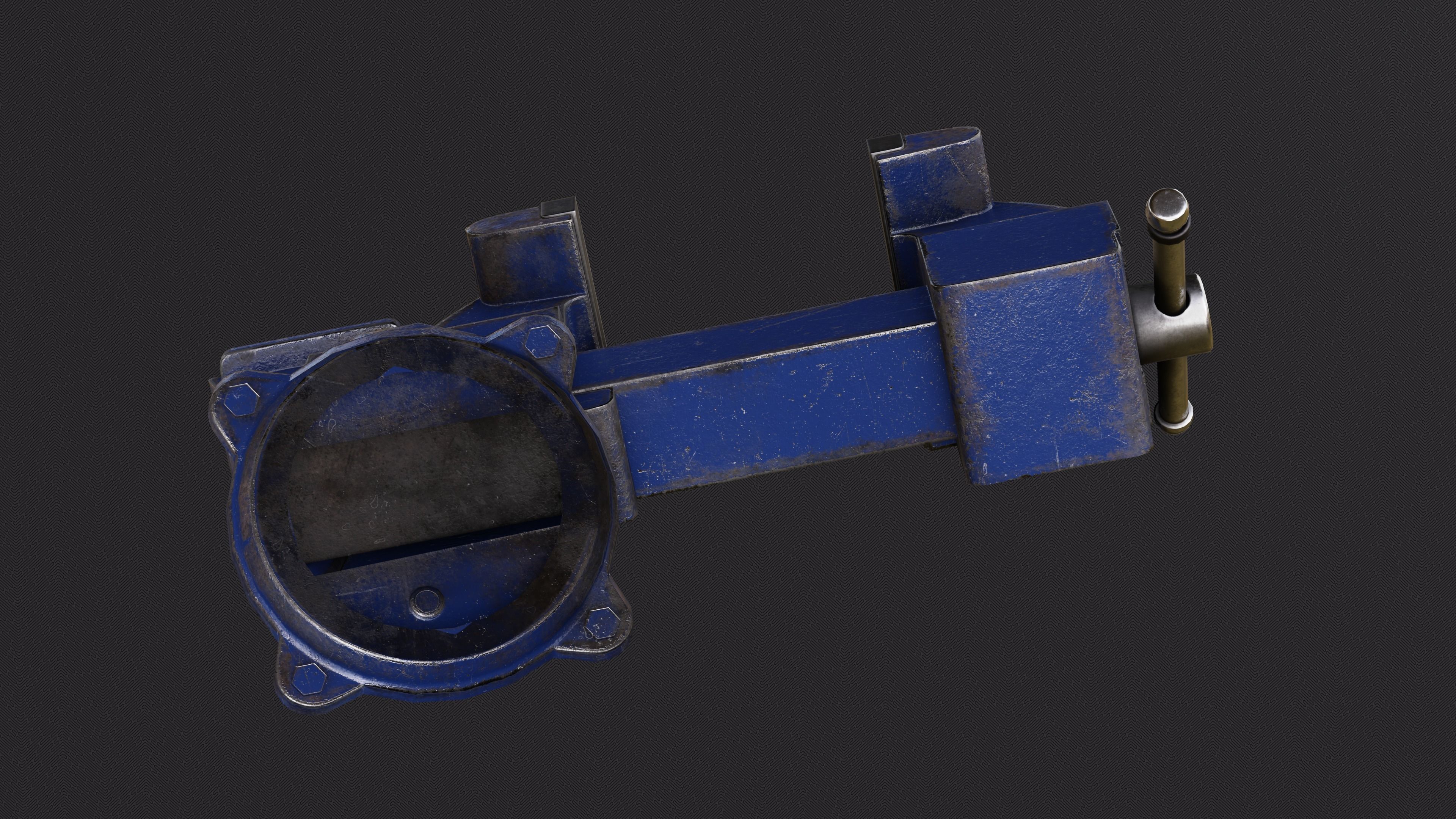 Bench Vise  Low-poly 3D model_3