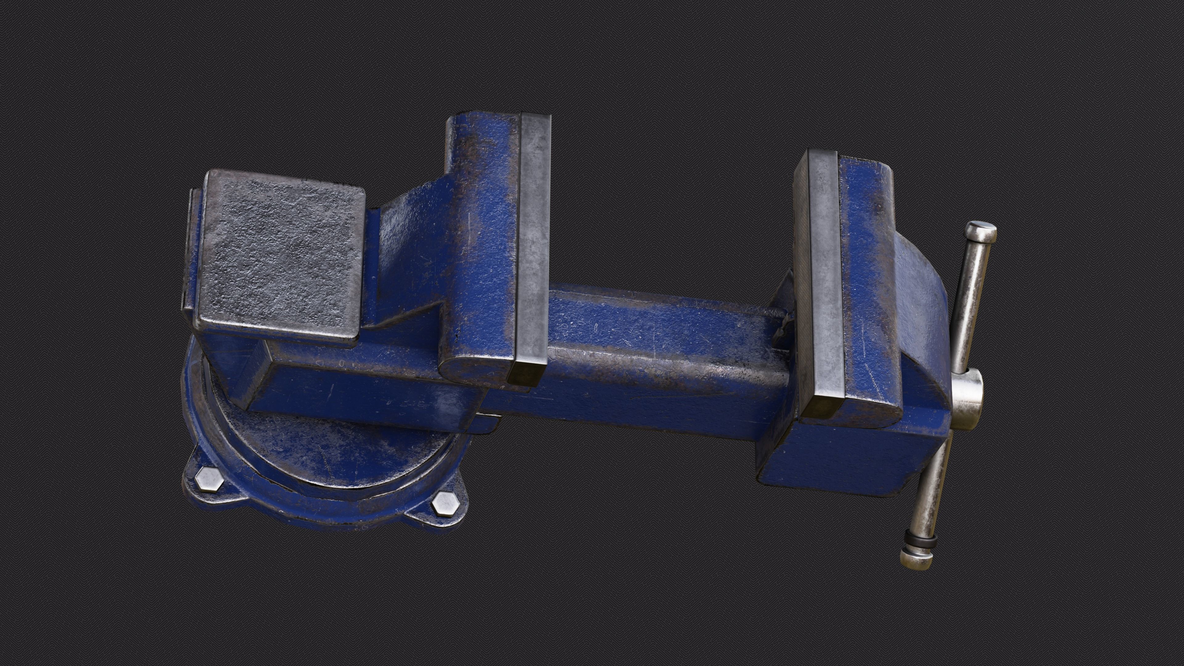 Bench Vise  Low-poly 3D model_2