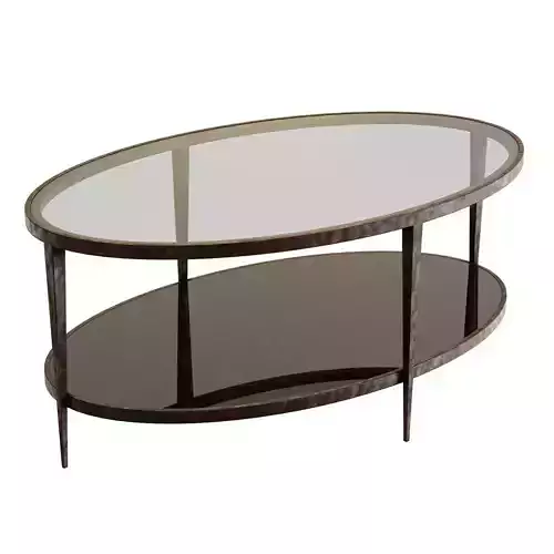 Crate and Barrel Clairemont Oval Coffee Table