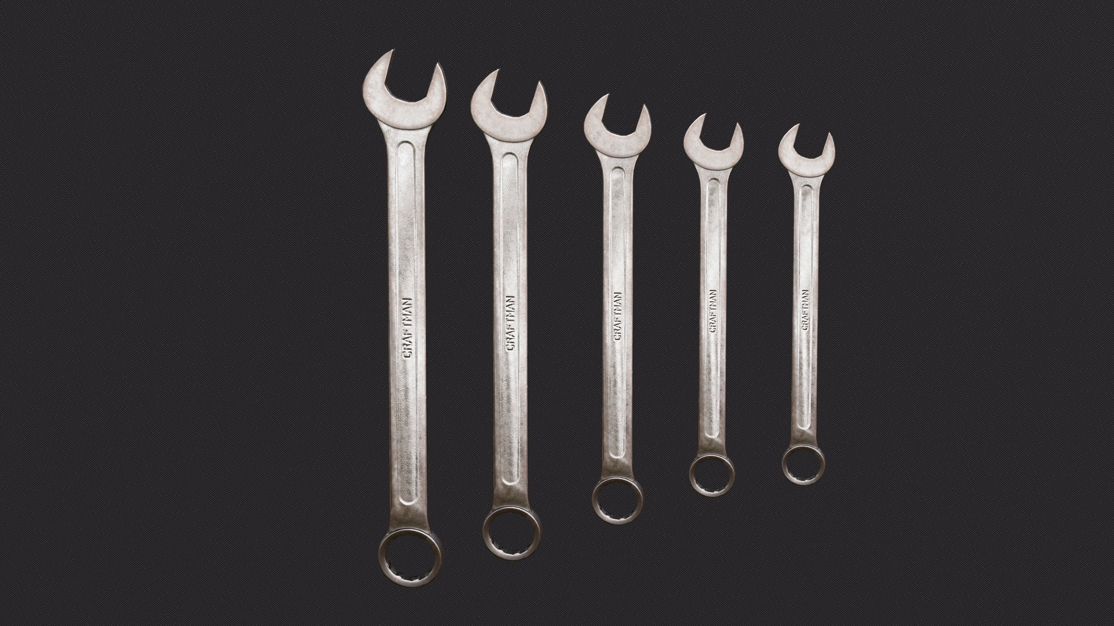 Combination Wrench Low-poly 3D model_2