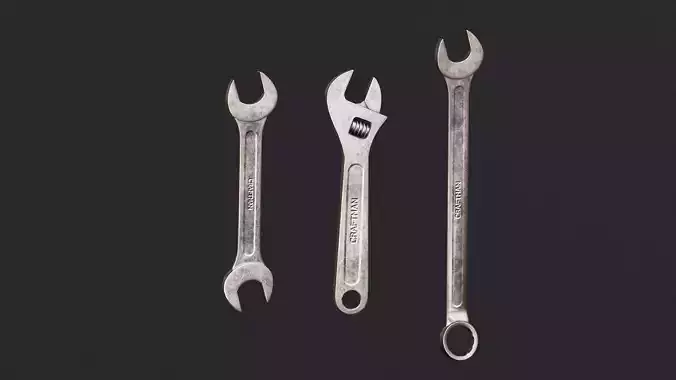 Combination Wrench Low-poly 3D model