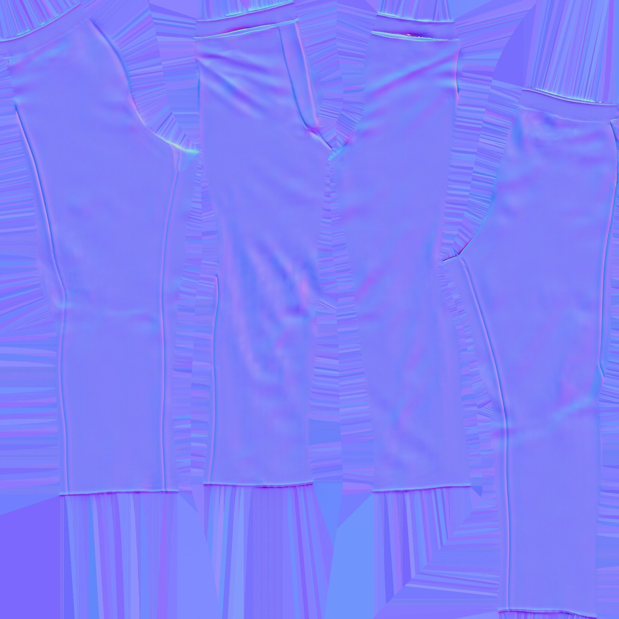 Men Black Pants Low-poly 3D model_10