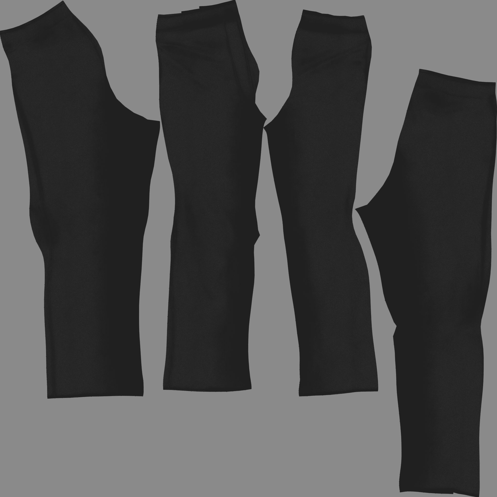 Men Black Pants Low-poly 3D model_11