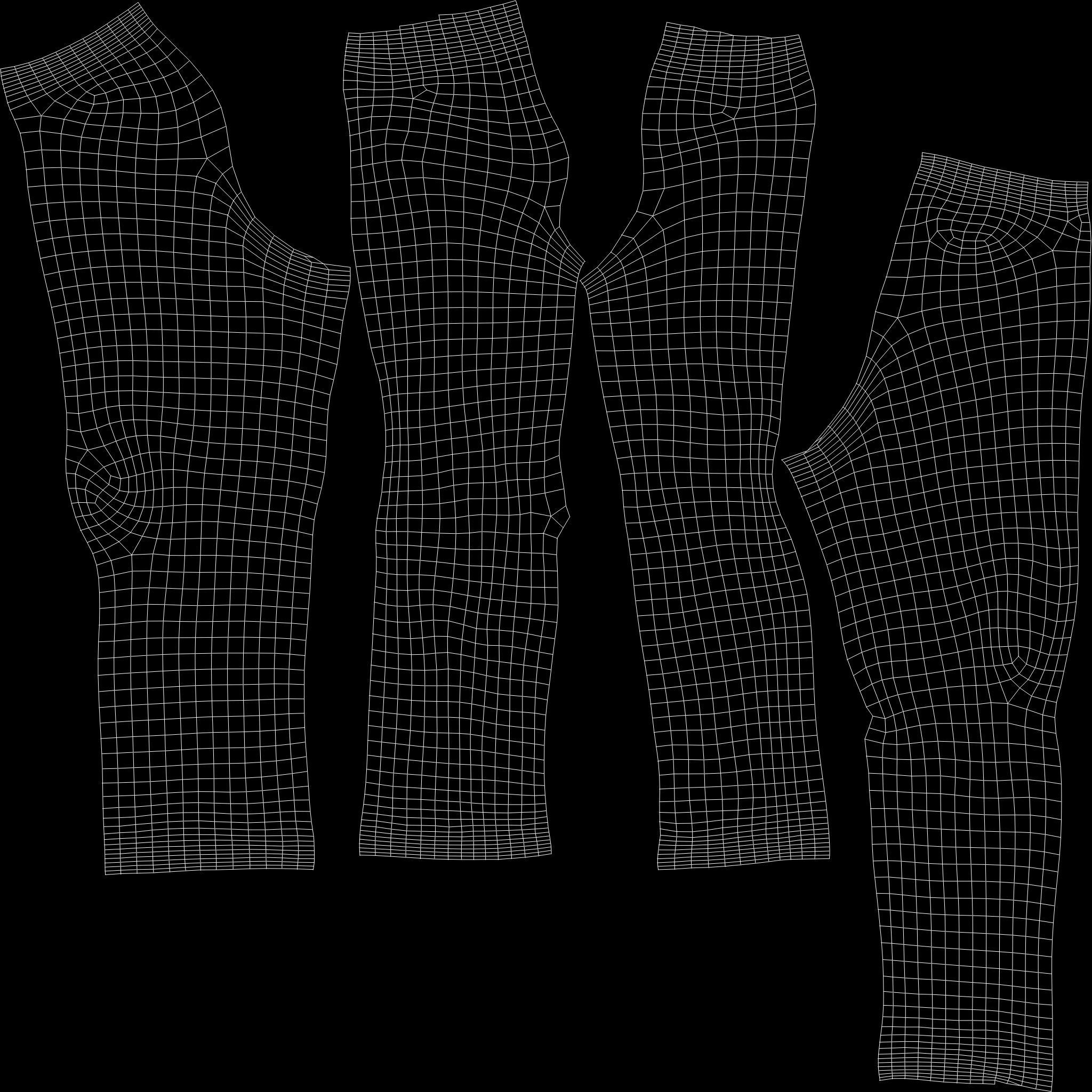Men Black Pants Low-poly 3D model_13