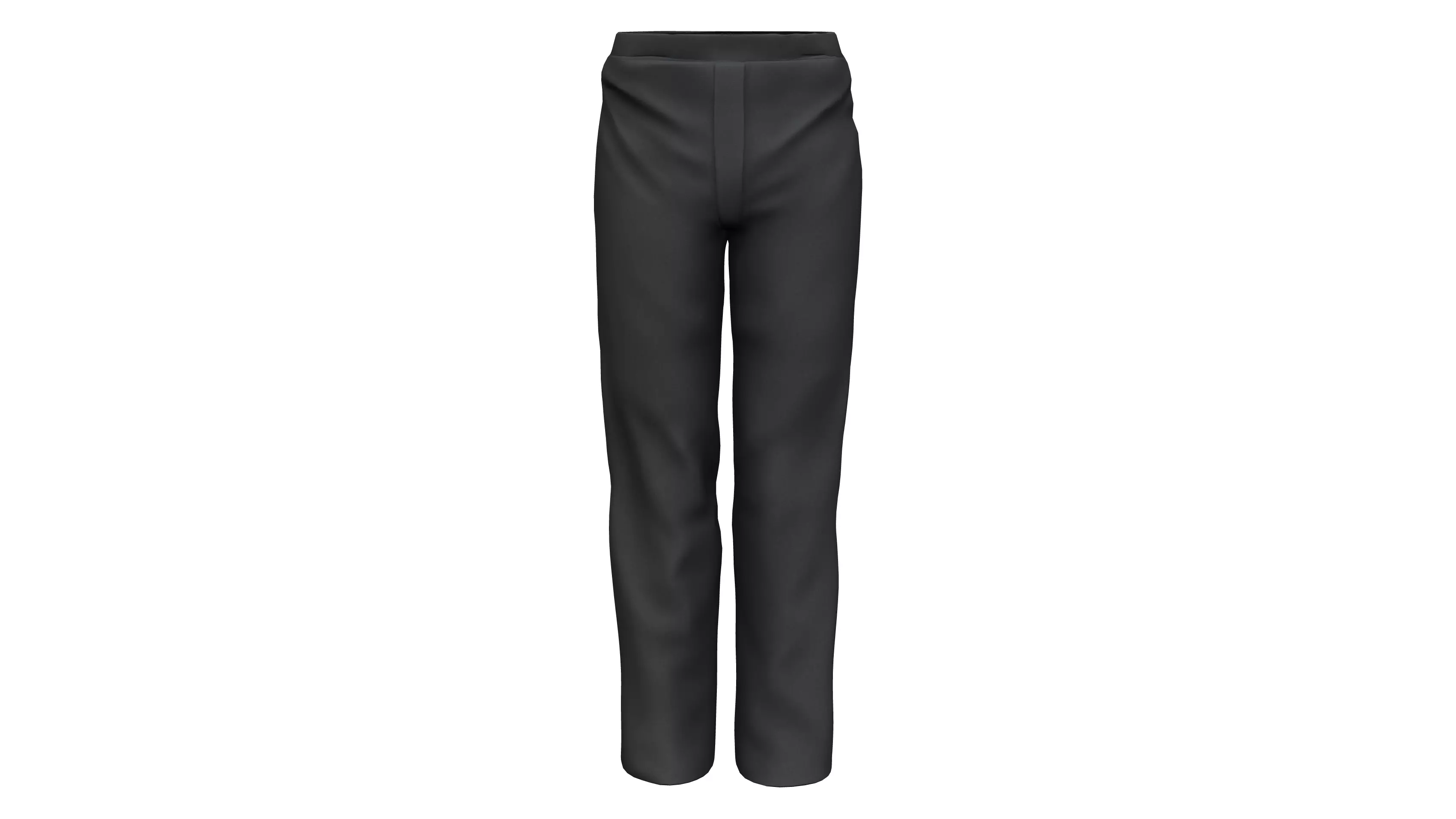 Men Black Pants Low-poly 3D model_0