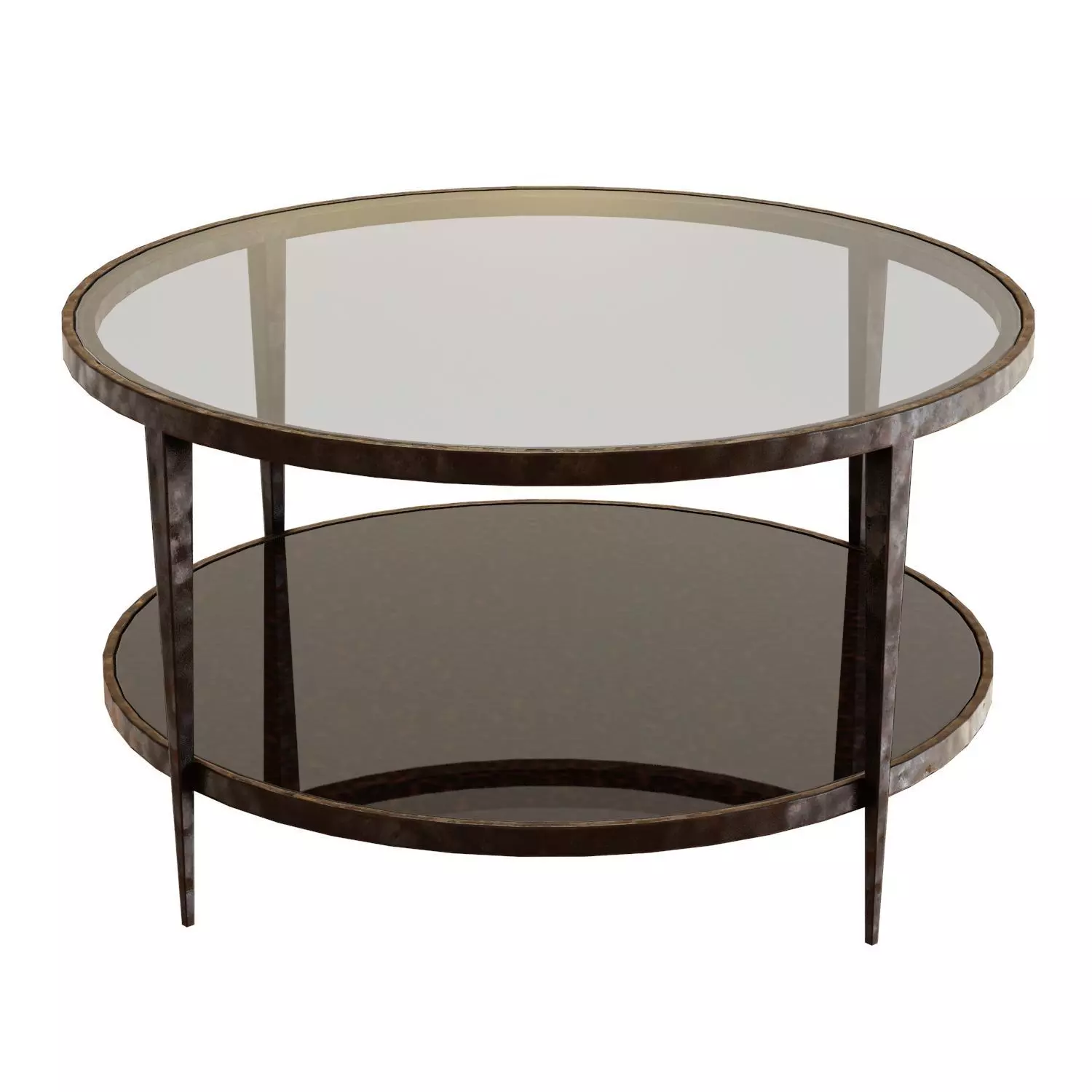 Crate and Barrel Clairemont Round Coffee Table 3D model_0