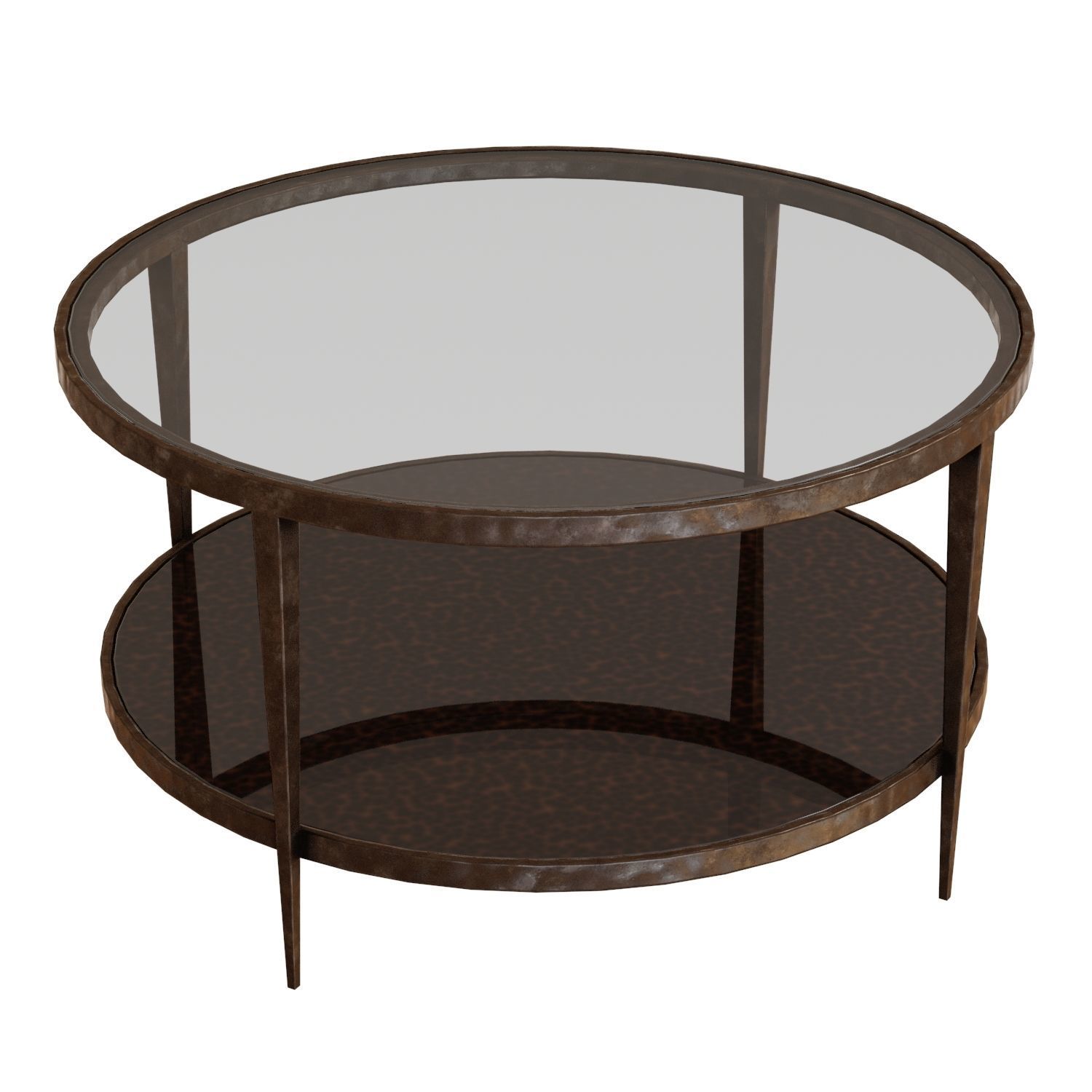 Crate and Barrel Clairemont Round Coffee Table 3D model_3