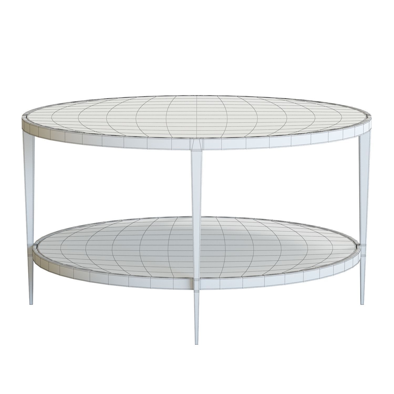 Crate and Barrel Clairemont Round Coffee Table 3D model_6