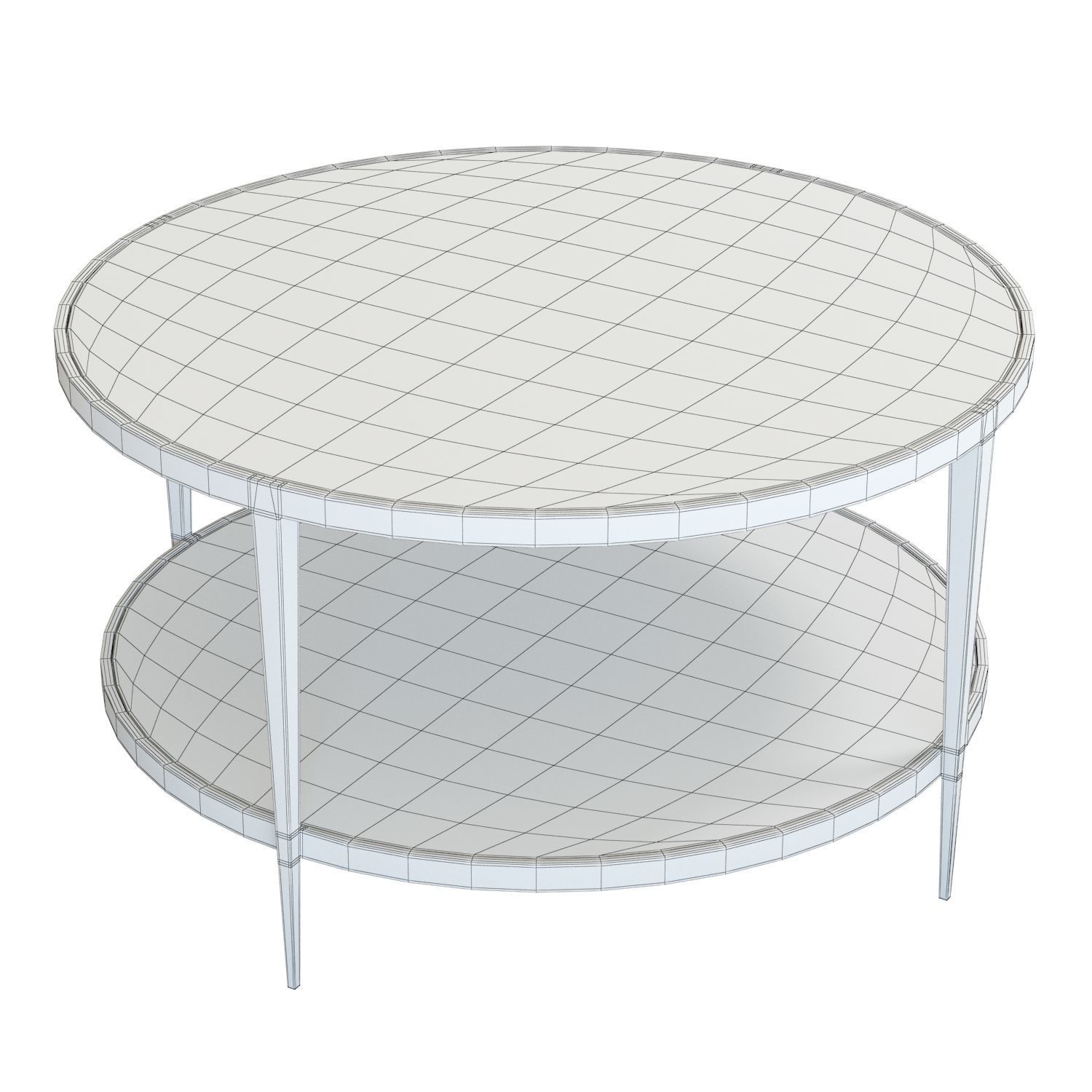 Crate and Barrel Clairemont Round Coffee Table 3D model_7