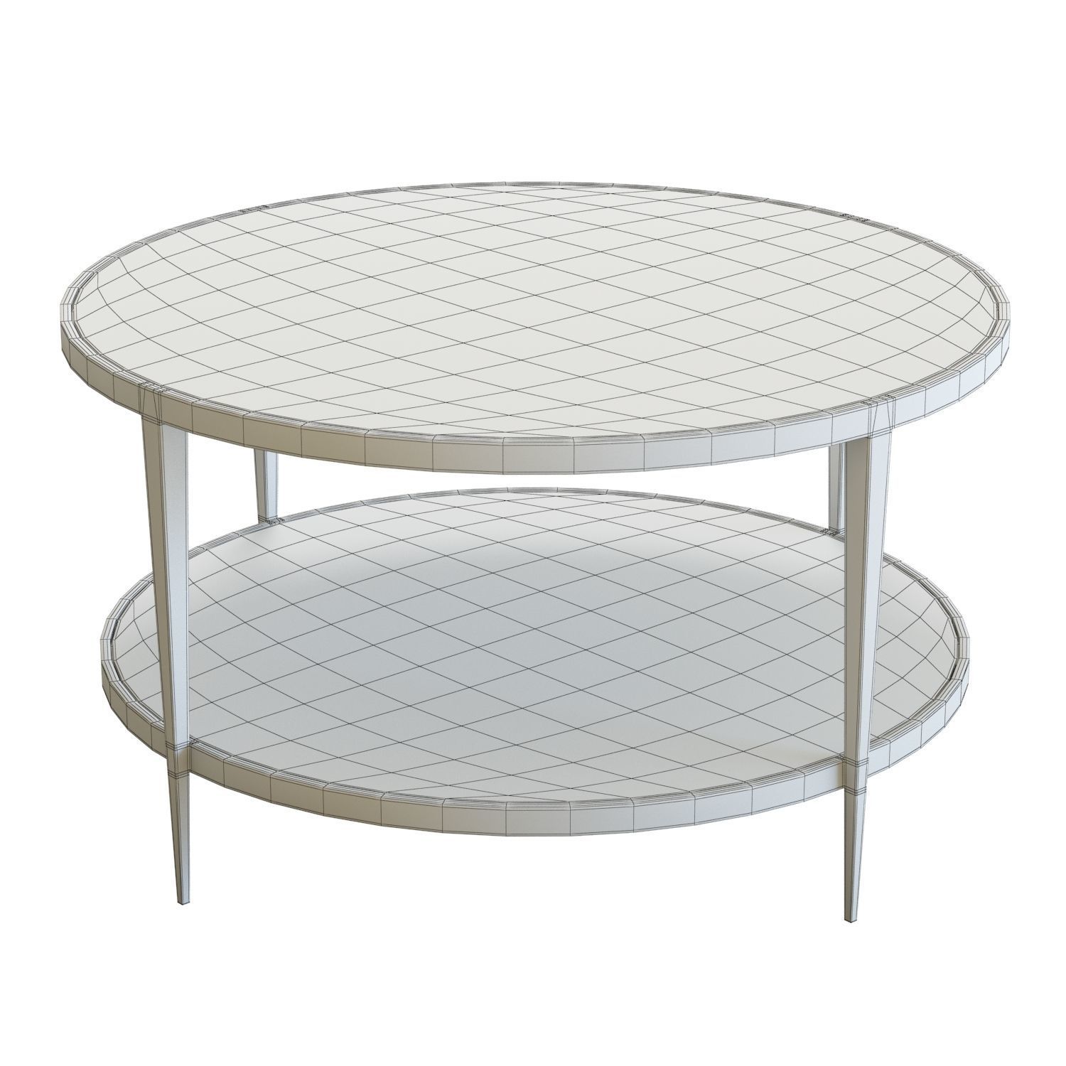 Crate and Barrel Clairemont Round Coffee Table 3D model_4