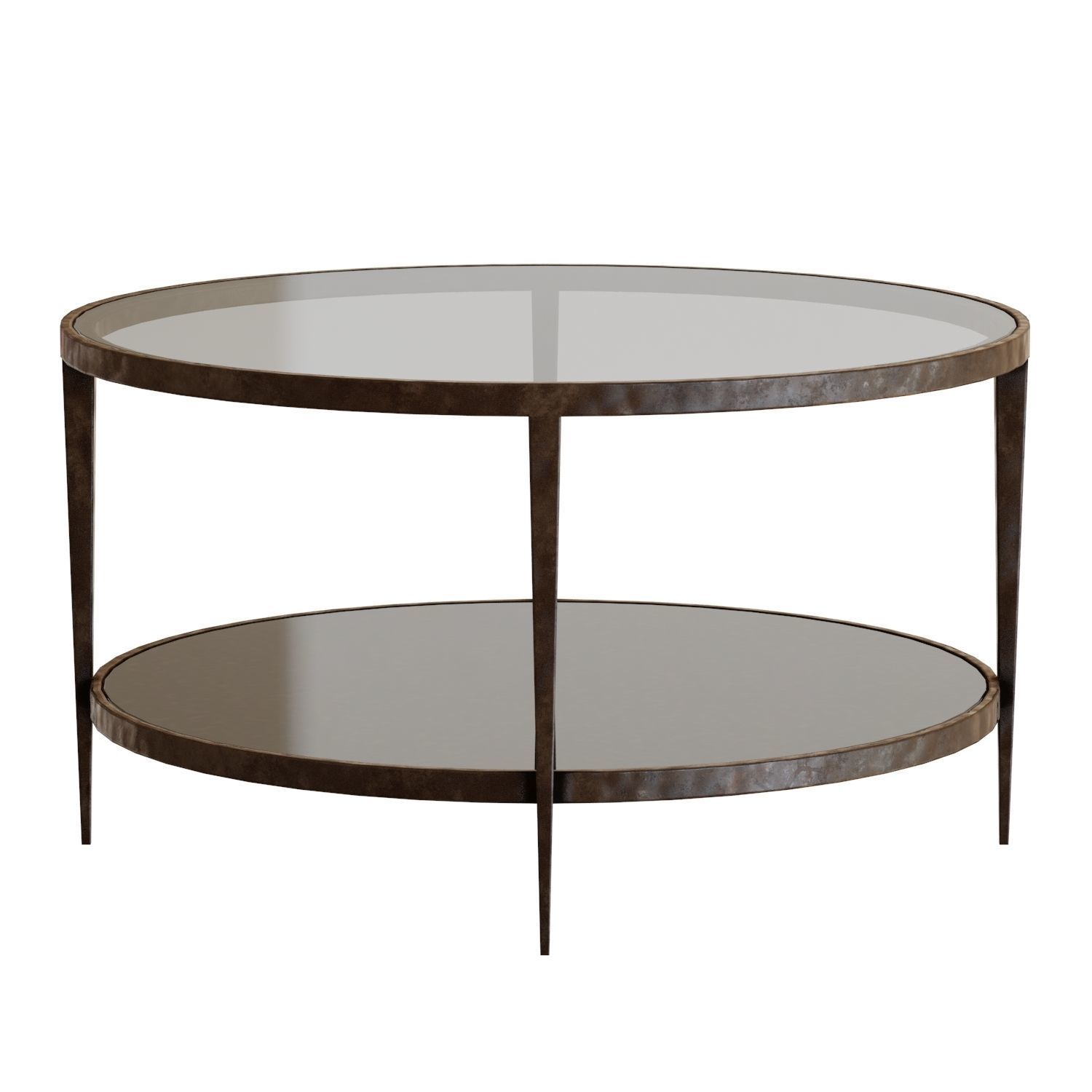 Crate and Barrel Clairemont Round Coffee Table 3D model_2