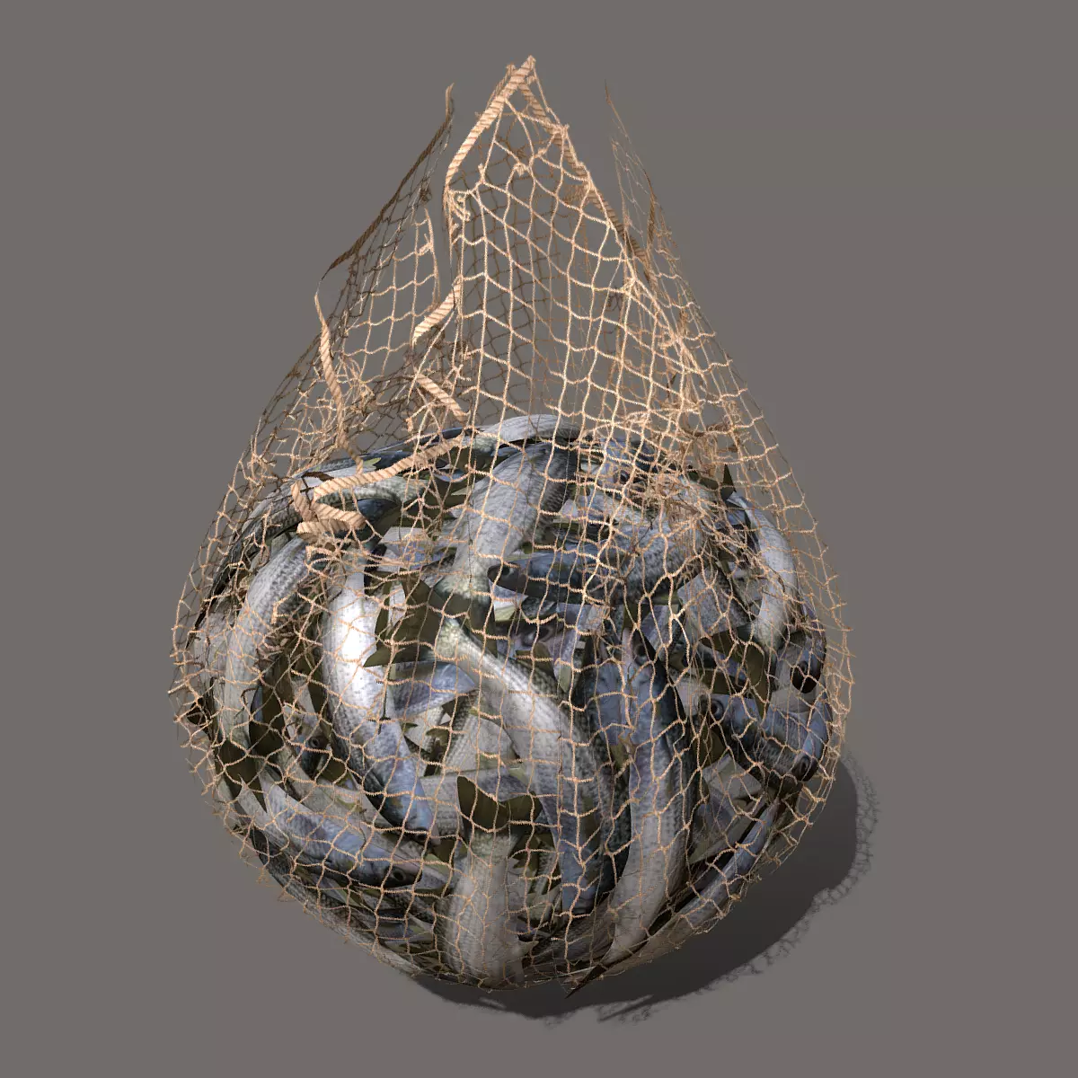 Fishing net Low-poly 3D model