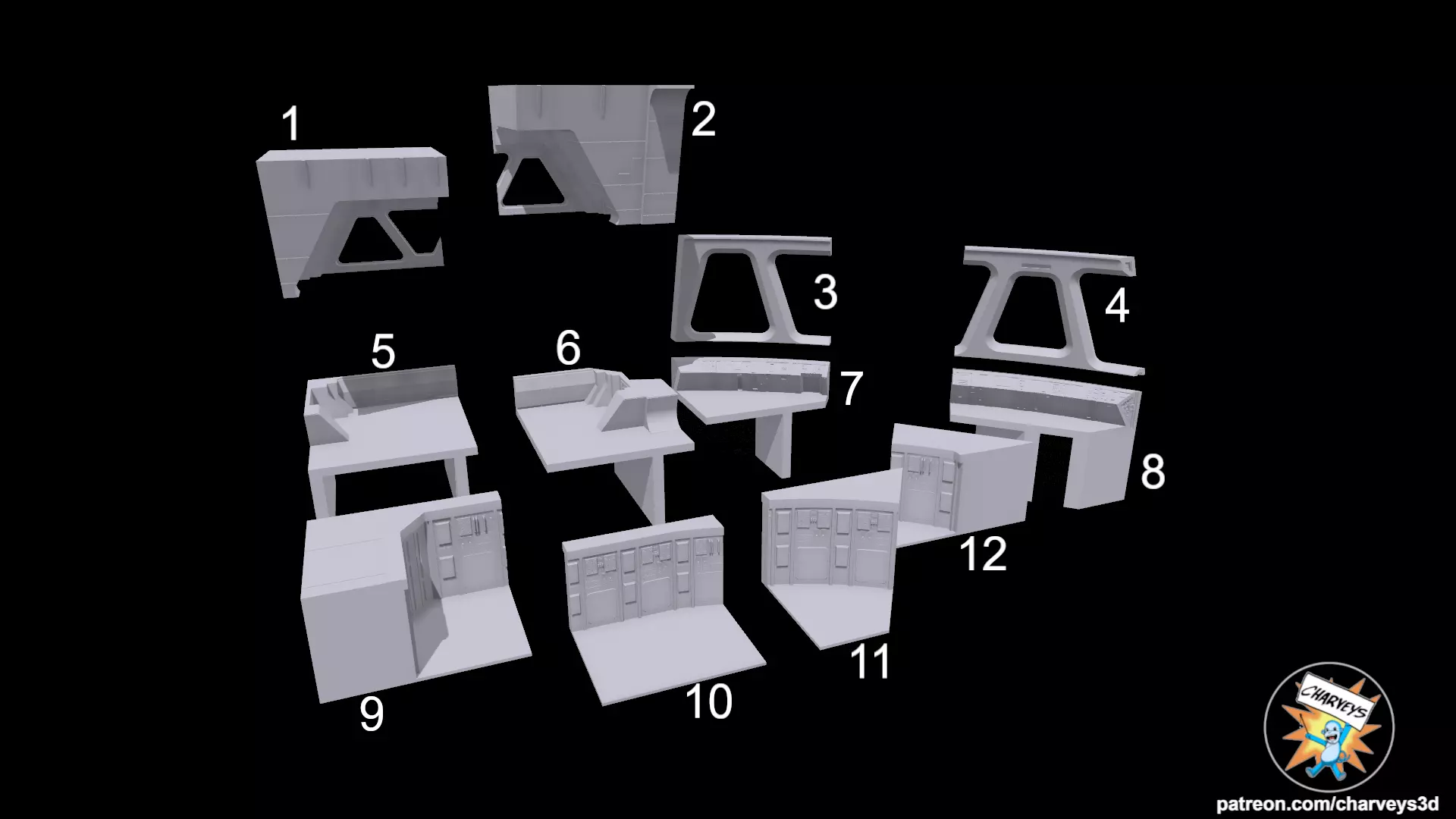 Star Wars Star Destroyer Bridge Diorama for action figures 3D print model_20