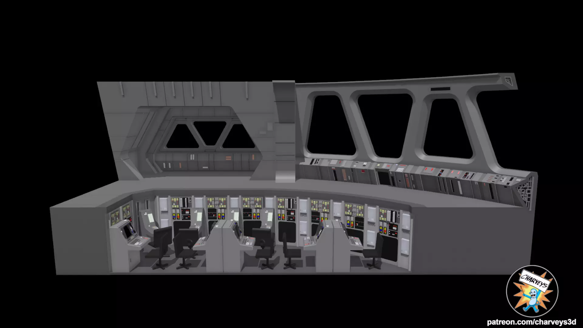 Star Wars Star Destroyer Bridge Diorama for action figures 3D print model_9